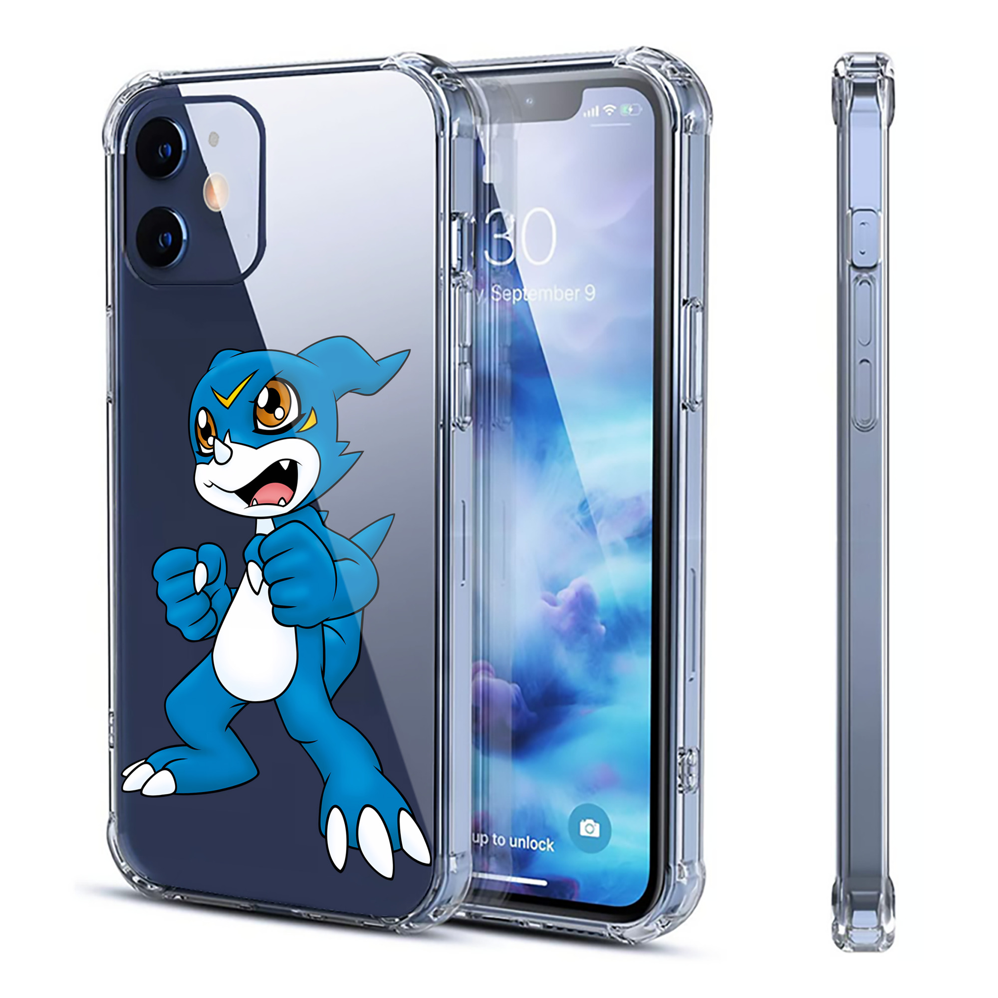 （画像用） Digimon デジタルモンスター/デジモン 【iPhone 12シリーズ対応】透明スマホケース（クリアソフトケース）